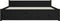 vidaXL - Bedframe - massief - hout - zwart - 140x190 - cm