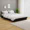 vidaXL - Bedframe - massief - hout - zwart - 140x190 - cm