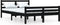 vidaXL - Bedframe - massief - hout - zwart - 140x190 - cm