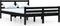 vidaXL - Bedframe - massief - hout - zwart - 140x190 - cm