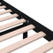 vidaXL - Bedframe - massief - hout - zwart - 140x190 - cm