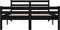 vidaXL - Bedframe - massief - hout - zwart - 140x190 - cm