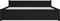 vidaXL - Bedframe - massief - hout - zwart - 140x190 - cm