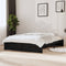 vidaXL - Bedframe - massief - hout - zwart - 140x200 - cm