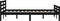 vidaXL - Bedframe - massief - hout - zwart - 140x200 - cm