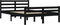 vidaXL - Bedframe - massief - hout - zwart - 140x200 - cm