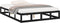 vidaXL - Bedframe - massief - hout - zwart - 140x200 - cm