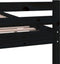 vidaXL - Bedframe - massief - hout - zwart - 140x200 - cm
