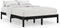 vidaXL - Bedframe - massief - hout - zwart - 150x200 - cm