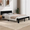 vidaXL - Bedframe - massief - hout - zwart - 150x200 - cm