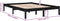 vidaXL - Bedframe - massief - hout - zwart - 150x200 - cm