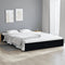 vidaXL - Bedframe - massief - hout - zwart - 150x200 - cm