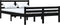 vidaXL - Bedframe - massief - hout - zwart - 150x200 - cm