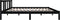 vidaXL - Bedframe - massief - hout - zwart - 150x200 - cm