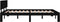 vidaXL - Bedframe - massief - hout - zwart - 150x200 - cm
