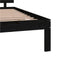vidaXL - Bedframe - massief - hout - zwart - 150x200 - cm
