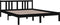 vidaXL - Bedframe - massief - hout - zwart - 150x200 - cm