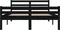 vidaXL - Bedframe - massief - hout - zwart - 150x200 - cm