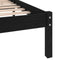 vidaXL - Bedframe - massief - hout - zwart - 150x200 - cm