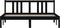 vidaXL - Bedframe - massief - hout - zwart - 150x200 - cm