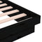 vidaXL - Bedframe - massief - hout - zwart - 150x200 - cm