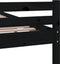 vidaXL - Bedframe - massief - hout - zwart - 150x200 - cm
