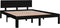 vidaXL - Bedframe - massief - hout - zwart - 150x200 - cm
