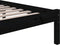 vidaXL - Bedframe - massief - hout - zwart - 150x200 - cm