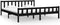 vidaXL - Bedframe - massief - hout - zwart - 160x200 - cm