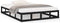 vidaXL - Bedframe - massief - hout - zwart - 160x200 - cm