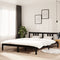vidaXL - Bedframe - massief - hout - zwart - 160x200 - cm