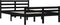 vidaXL - Bedframe - massief - hout - zwart - 160x200 - cm