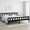 vidaXL - Bedframe - massief - hout - zwart - 160x200 - cm