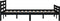 vidaXL - Bedframe - massief - hout - zwart - 160x200 - cm