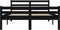 vidaXL - Bedframe - massief - hout - zwart - 160x200 - cm