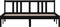 vidaXL - Bedframe - massief - hout - zwart - 160x200 - cm