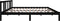 vidaXL - Bedframe - massief - hout - zwart - 160x200 - cm