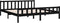 vidaXL - Bedframe - massief - hout - zwart - 160x200 - cm