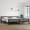 vidaXL - Bedframe - massief - hout - zwart - 200x200 - cm
