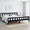 vidaXL - Bedframe - massief - hout - zwart - 200x200 - cm