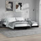 vidaXL - Bedframe - massief - hout - zwart - 200x200 - cm