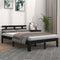 vidaXL - Bedframe - massief - hout - zwart - 200x200 - cm