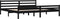 vidaXL - Bedframe - massief - hout - zwart - 200x200 - cm