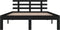 vidaXL - Bedframe - massief - hout - zwart - 200x200 - cm