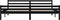 vidaXL - Bedframe - massief - hout - zwart - 200x200 - cm