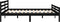 vidaXL - Bedframe - massief - hout - zwart - 200x200 - cm