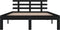 vidaXL - Bedframe - massief - hout - zwart - 200x200 - cm