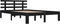 vidaXL - Bedframe - massief - hout - zwart - 200x200 - cm