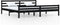 vidaXL - Bedframe - massief - hout - zwart - 200x200 - cm