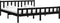 vidaXL - Bedframe - massief - hout - zwart - 200x200 - cm